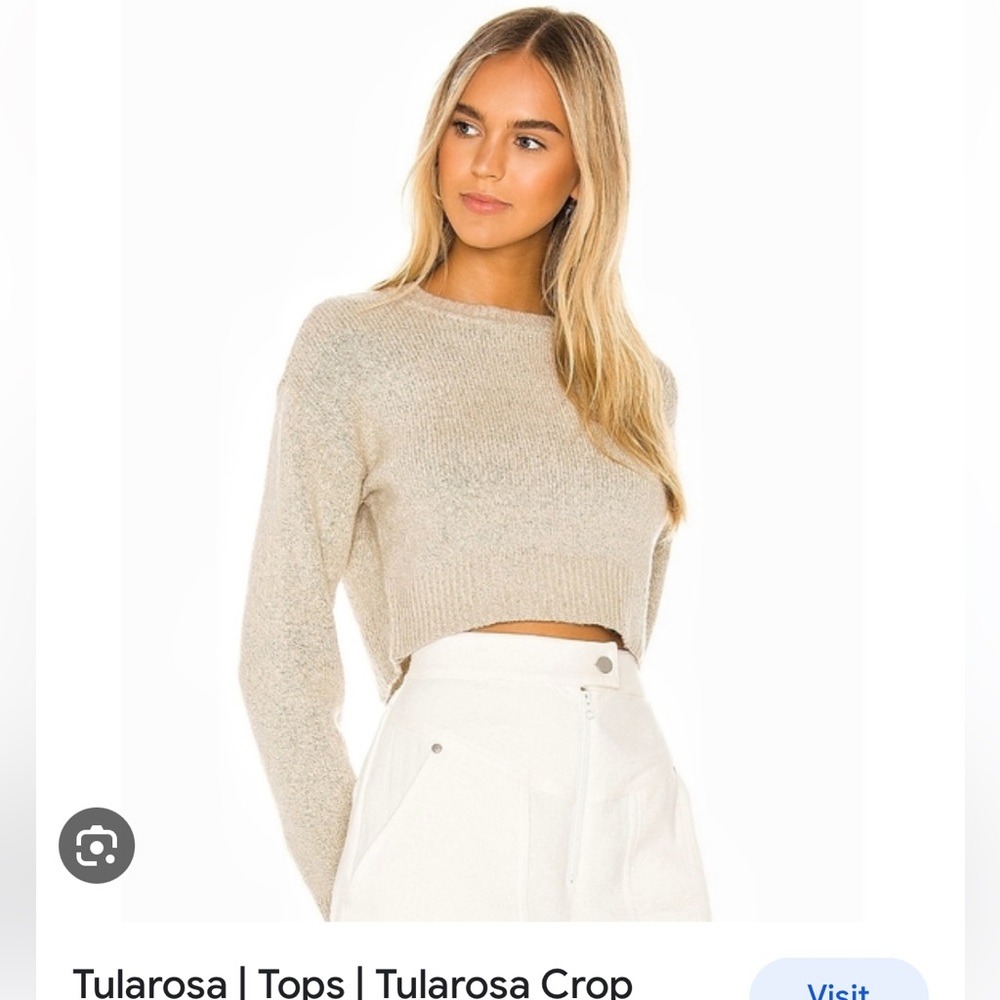 Revolve Tularosa Cropped Long Sleeve Sweater